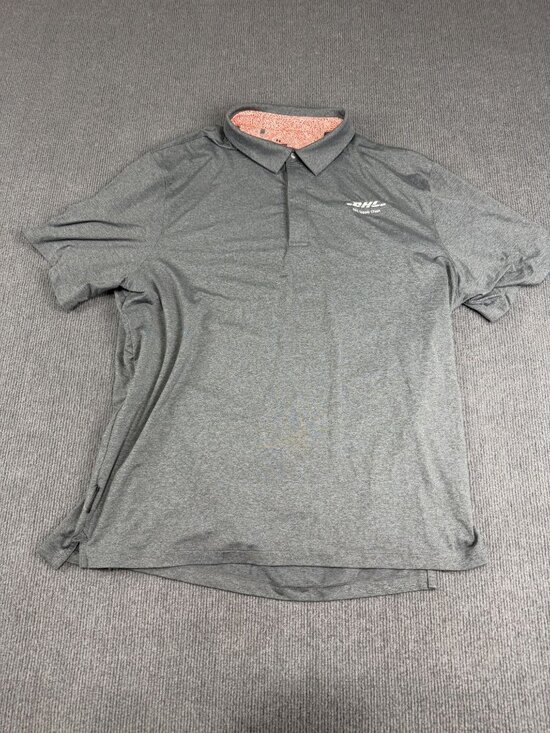 Under Armour Mens Grey Polo Shirt 3XL DHL Supply Chain Embroidered Logo